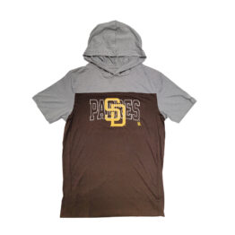 New Era San Diego Padres Short Sleeve Hooded T-Shirt Gray Heather