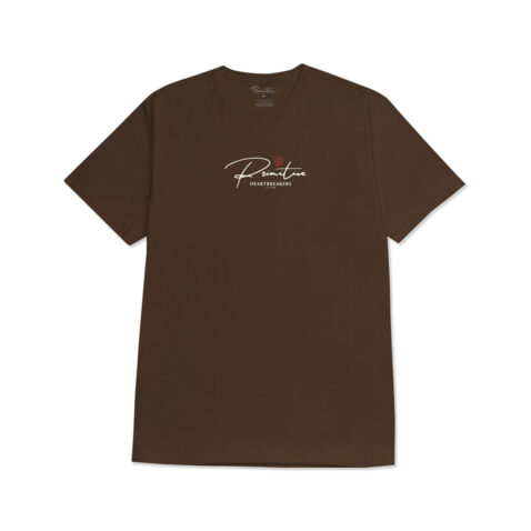 Primitive x Heartbreakers Club Adored Short Sleeve T-Shirt Brown