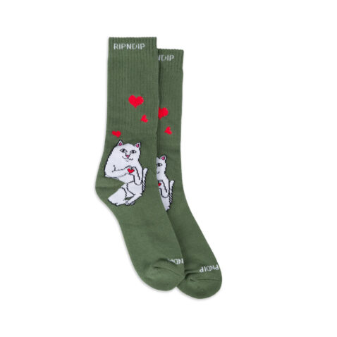 Ripndip Nermal Love Socks Olive