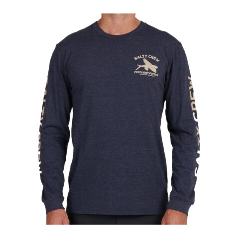 Salty Crew Frequent Flyer Premium Long  Sleeve T-Shirt Navy Heather