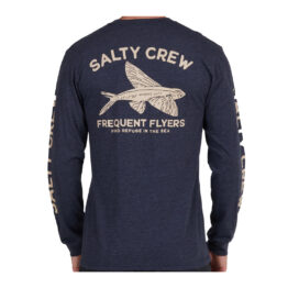 Salty Crew Frequent Flyer Premium Long  Sleeve T-Shirt Navy Heather