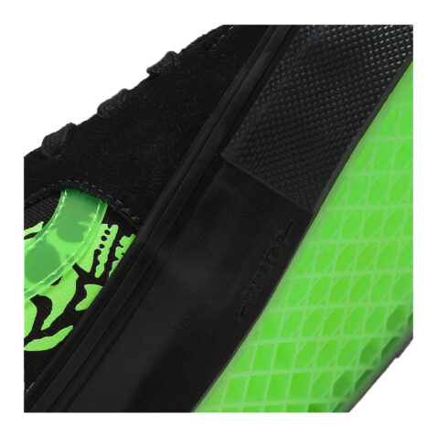 Vans Skate Sk8-Hi Glow Skulls Shoe Black Green