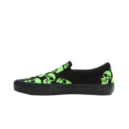 Vans Skate Slip-On Shoe Glow Skulls Black Green