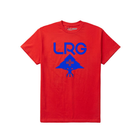 LRG Double OG Short Sleeve T-Shirt Red Blue