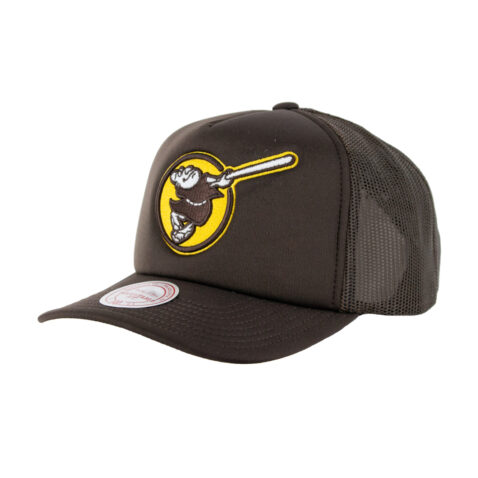 Mitchell & Ness San Diego Padres League Patch Adjustable Snapback Hat Brown