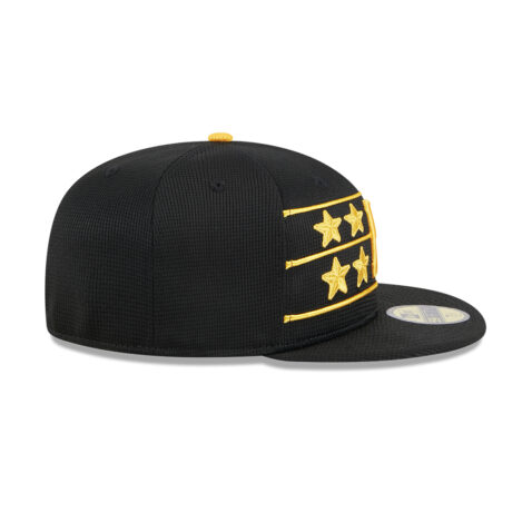 New Era 59Fifty Pittsburgh Pirates Batting Practice 2024 Fitted Hat Black Gold - Image 6