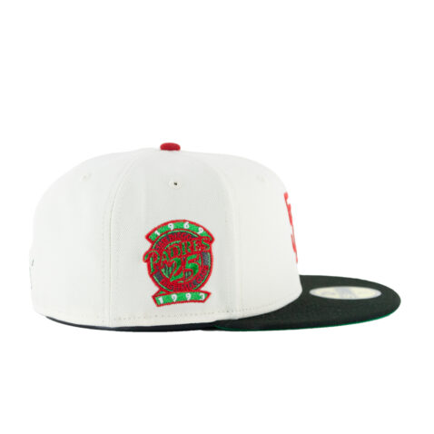 New Era 59Fifty San Diego Padres Aux Pack Track 2 Fitted Hat Chrome White Red Black