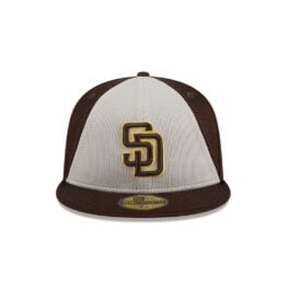 New Era 59Fifty San Diego Padres Batting Practice Fitted Hat Burnt Wood Brown Stone