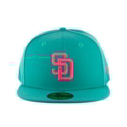 New Era 59Fifty San Diego Padres City Connect BC Edition Fitted Hat Clear Mint Pink Glow
