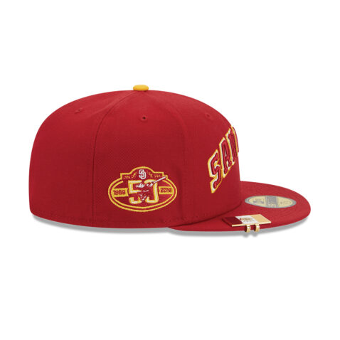 New Era 59Fifty San Diego Padres City Flag Fitted Hat Red Gold