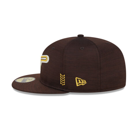 New Era 59Fifty San Diego Padres Clubhouse 2024 Fitted Hat Burnt Wood Brown - Image 2