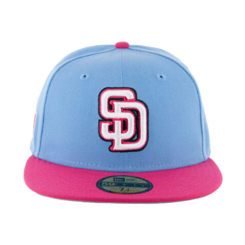 New Era 59Fifty San Diego Padres Mexico Fitted Hat Doscientos Blue Pink - Image 3