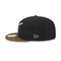 New Era 59Fifty San Diego Padres Quilted Logo Fitted Hat Black Olive Green