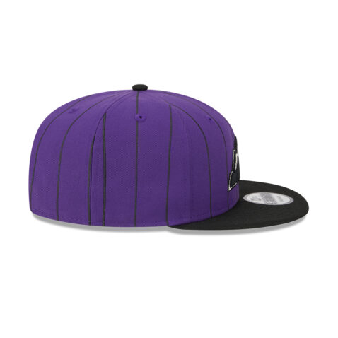 New Era 9Fifty Colorado Rockies Batting Practice 2024 Adjustable Snapback Hat Purple Pinstripe Black - Image 6