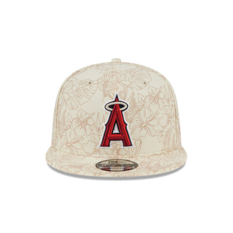 New Era 9Fifty LA Angels of Anaheim Leaf Adjustable Snapback Hat Chrome White Brown