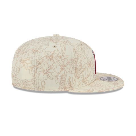 New Era 9Fifty LA Angels of Anaheim Leaf Adjustable Snapback Hat Chrome White Brown - Image 5