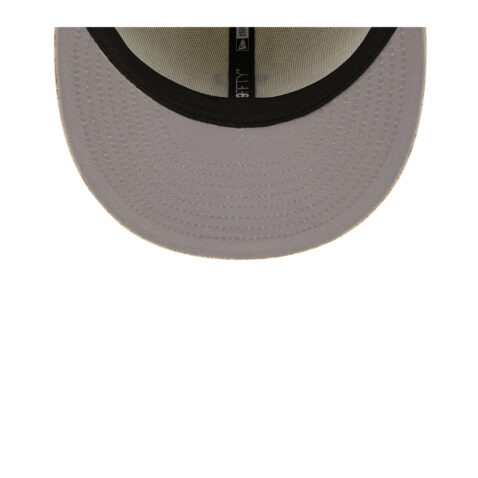 New Era 9Fifty LA Angels of Anaheim Leaf Adjustable Snapback Hat Chrome White Brown - Image 7
