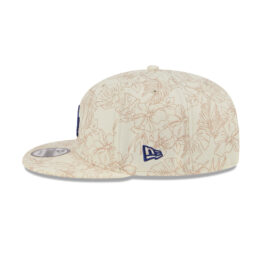 New Era 9Fifty Los Angeles Dodgers Leaf Adjustable Snapback Hat Chrome White Brown
