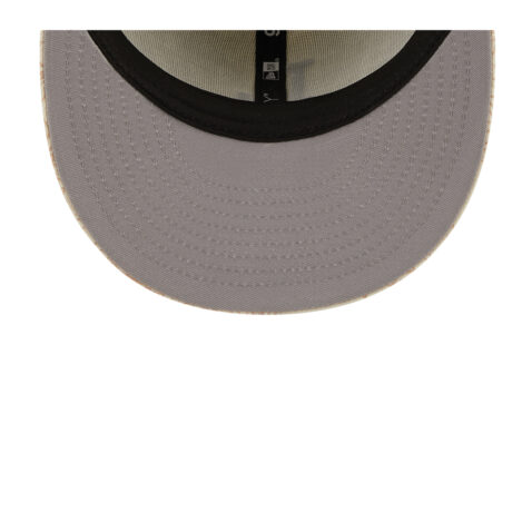 New Era 9Fifty Los Angeles Dodgers Leaf Adjustable Snapback Hat Chrome White Brown - Image 7