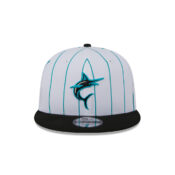 New-Era-9Fifty-Miami-Marlins-Batting-Practice-2024-Adjustable-Snapback-Hat-White-Pinstripe-Blue-Black-Front-2.jpg