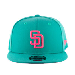New Era 9Fifty San Diego City Connect BC Edition Adjustable Snapback Hat Clear Mint Pink Glow