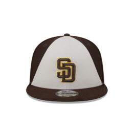 New Era 9Fifty San Diego Padres Batting Practice Adjustable Snapback Hat Burnt Wood Brown Stone