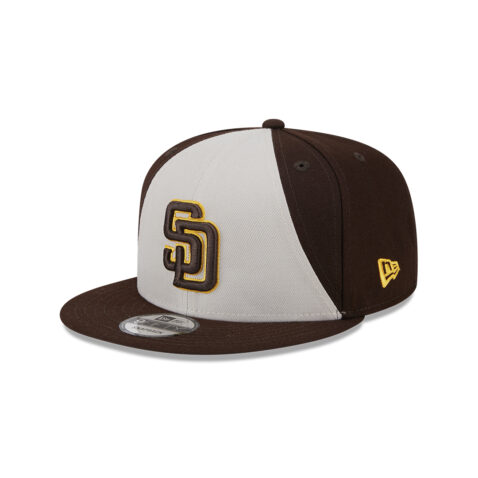 New Era 9Fifty San Diego Padres Batting Practice Adjustable Snapback Hat Burnt Wood Brown Stone