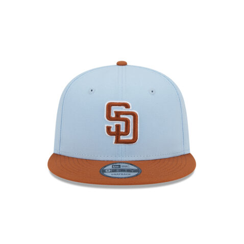 New Era 9Fifty San Diego Padres Color Pack Two Tone Adjustable Snapback Hat Light Blue Brown