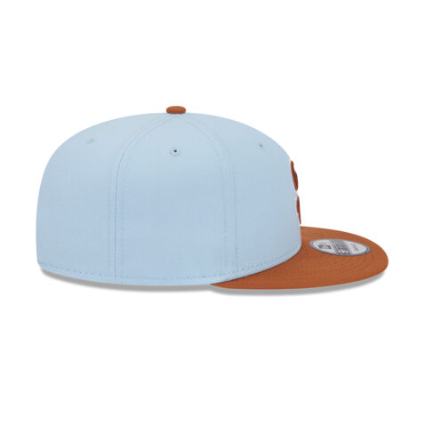 New Era 9Fifty San Diego Padres Color Pack Two Tone Adjustable Snapback Hat Light Blue Brown