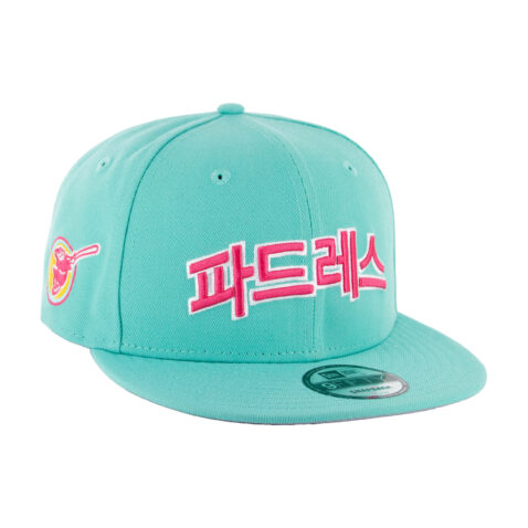 New Era 9Fifty San Diego Padres Hangul City Connect Adjustable Snapback Hat Clear Mint Pink - Image 4