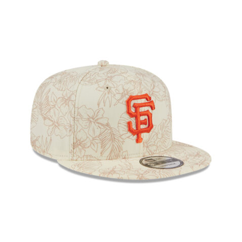 New Era 9Fifty San Francisco Giants Leaf Adjustable Snapback Hat Chrome White Brown