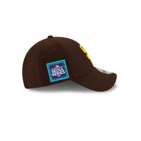 New Era 9Forty San Diego Padres 2024 Seoul Series On Field Game Adjustable Strapback Hat Brown - Image 6