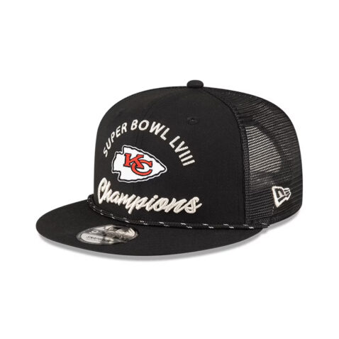 New Era Kansas City Chiefs Super Bowl LVIII Champions Parade 9FIFTY Snapback Hat Black