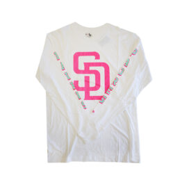 New Era San Diego Padres City Connect Team Logo Long Sleeve T-Shirt White