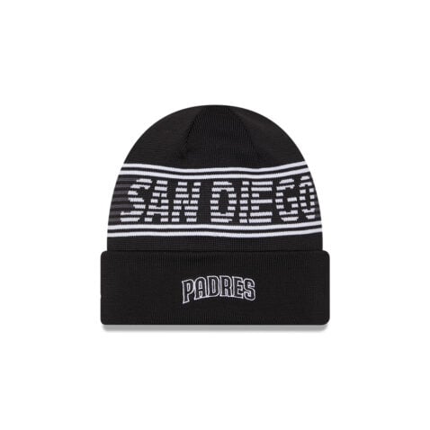 New Era San Diego Padres Sport Knit 24 Beanie Black Black White - Image 2