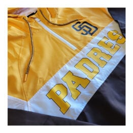 New Era San Diego Padres Throwback Track Jacket Brown White Yellow