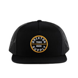 Brixton Oath MP Trucker Adjustable Snapback Hat Black
