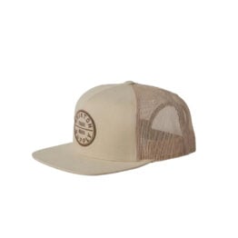 Brixton Oath MP Trucker Adjustable Snapback Hat Oat Milk