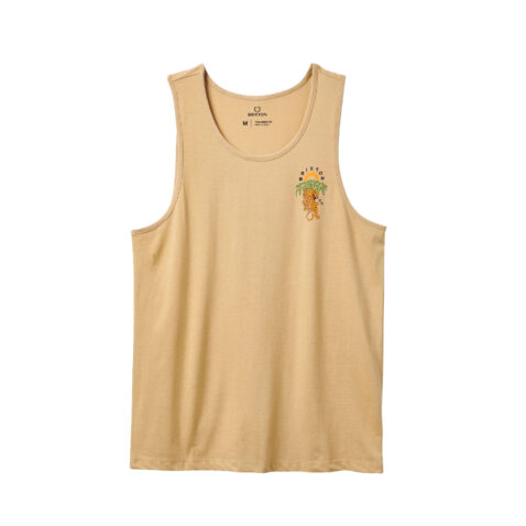 Brixton Palm Jaguar Tank Top T-Shirt Oat Milk