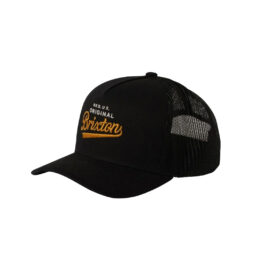 Brixton Postal C Netplus MP Trucker Adjustable Snapback Hat Black