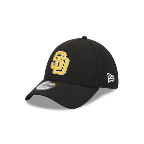 New Era 39Thirty San Diego Padres Evergreen Flexfit Hat Black Gold