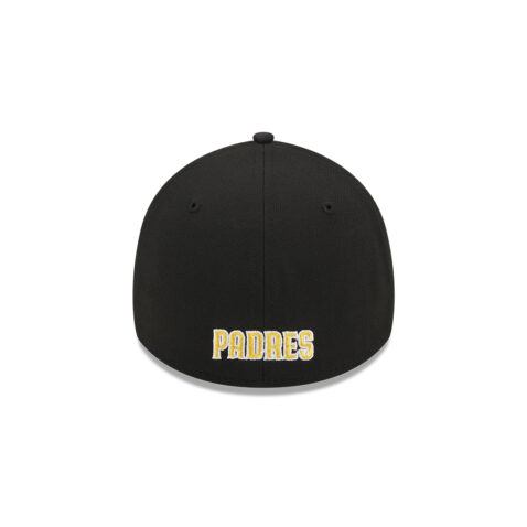 New Era 39Thirty San Diego Padres Evergreen Flexfit Hat Black Gold - Image 6