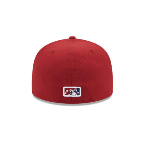 New Era 59Fifty Lehigh Iron Pigs Authentic Collection On Field Road Fitted Hat Red - Image 6