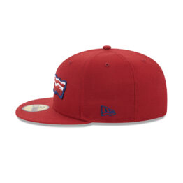 New Era 59Fifty Lehigh Iron Pigs Authentic Collection On Field Road Fitted Hat Red