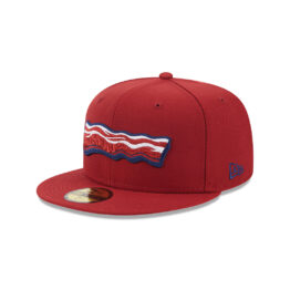New Era 59Fifty Lehigh Iron Pigs Authentic Collection On Field Road Fitted Hat Red