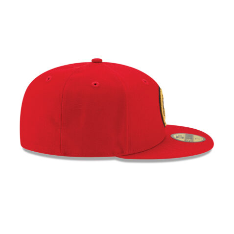 New Era 59Fifty Power Rangers Red Ranger Fitted Hat Scarlet Red Gold