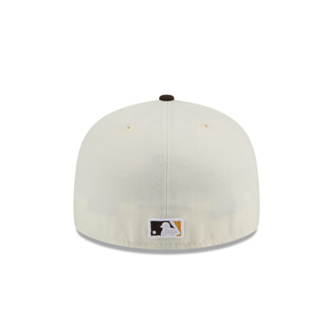 New Era 59Fifty San Diego Padres Evergreen Fitted Hat Chrome White Brown - Image 6