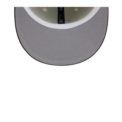 New Era 59Fifty San Diego Padres Evergreen Fitted Hat Chrome White Brown - Image 7