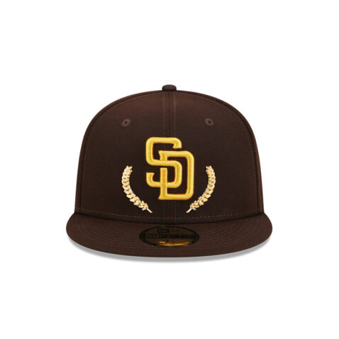 New Era 59Fifty San Diego Padres Gold Leaf Fitted Hat Burnt Wood Brown Gold