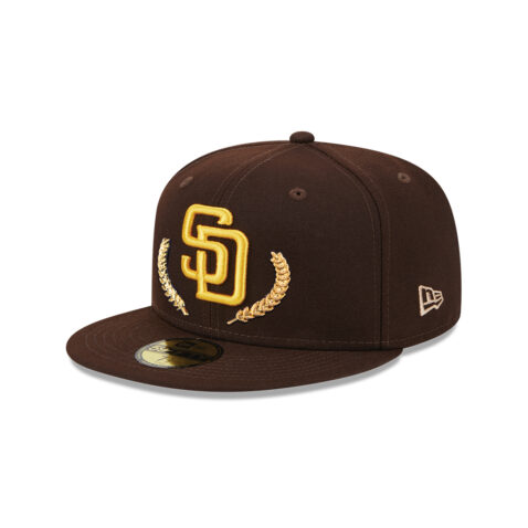 New Era 59Fifty San Diego Padres Gold Leaf Fitted Hat Burnt Wood Brown Gold